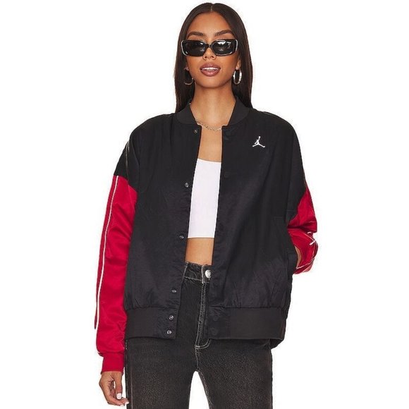 Nike Jordan Women's Flight Renegade Snap Front Jacket NWT - Size Large - Picture 2 of 6
